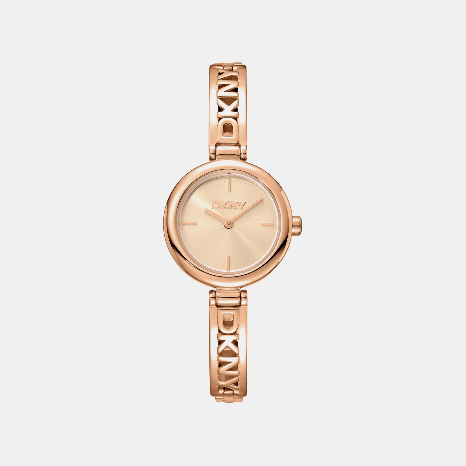 Logo Women Quartz Rose Gold Dial Analog Stainless Steel Watch DK1L115M0055