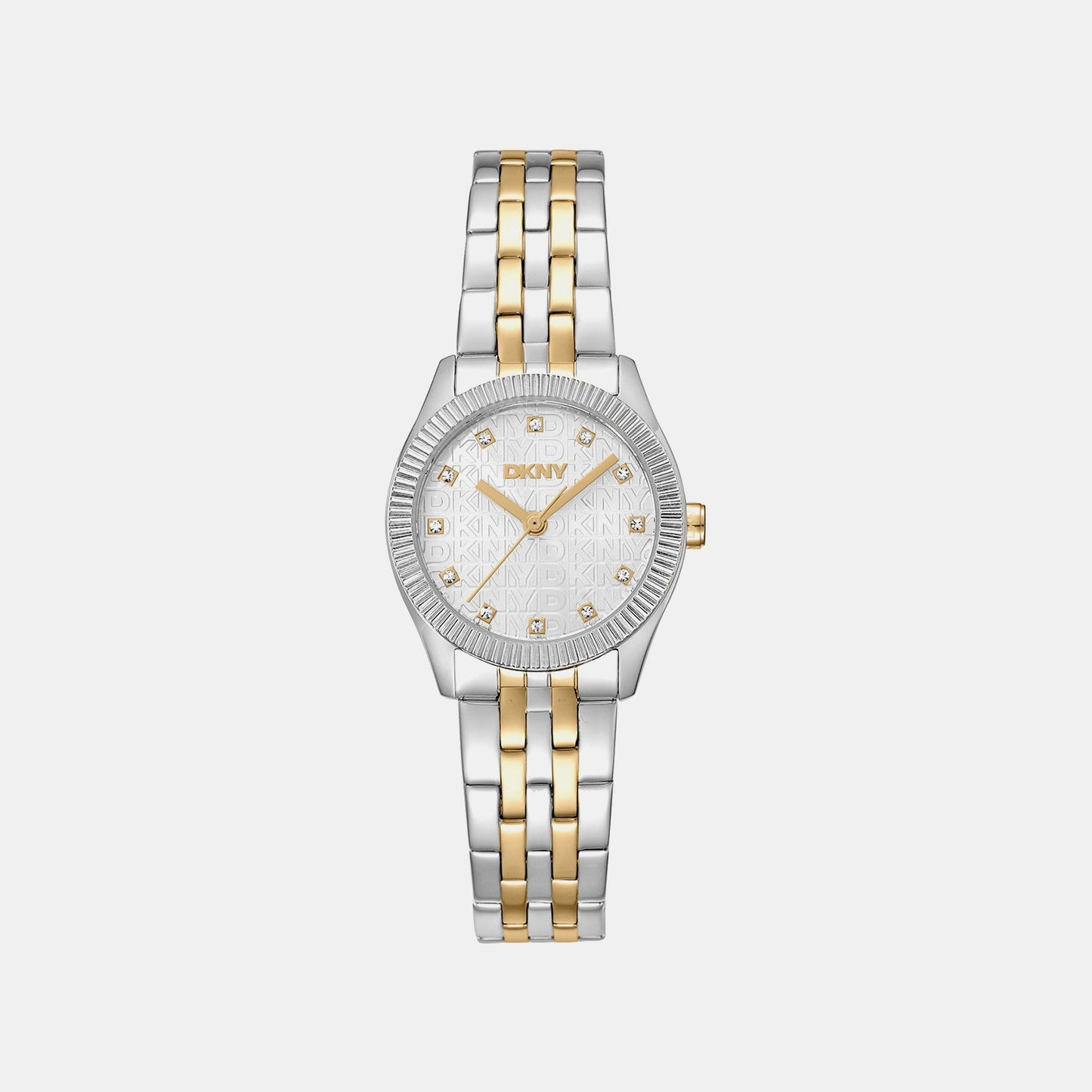 Logo Women Quartz Grey Dial Analog Stainless Steel Watch DK1L126M0075