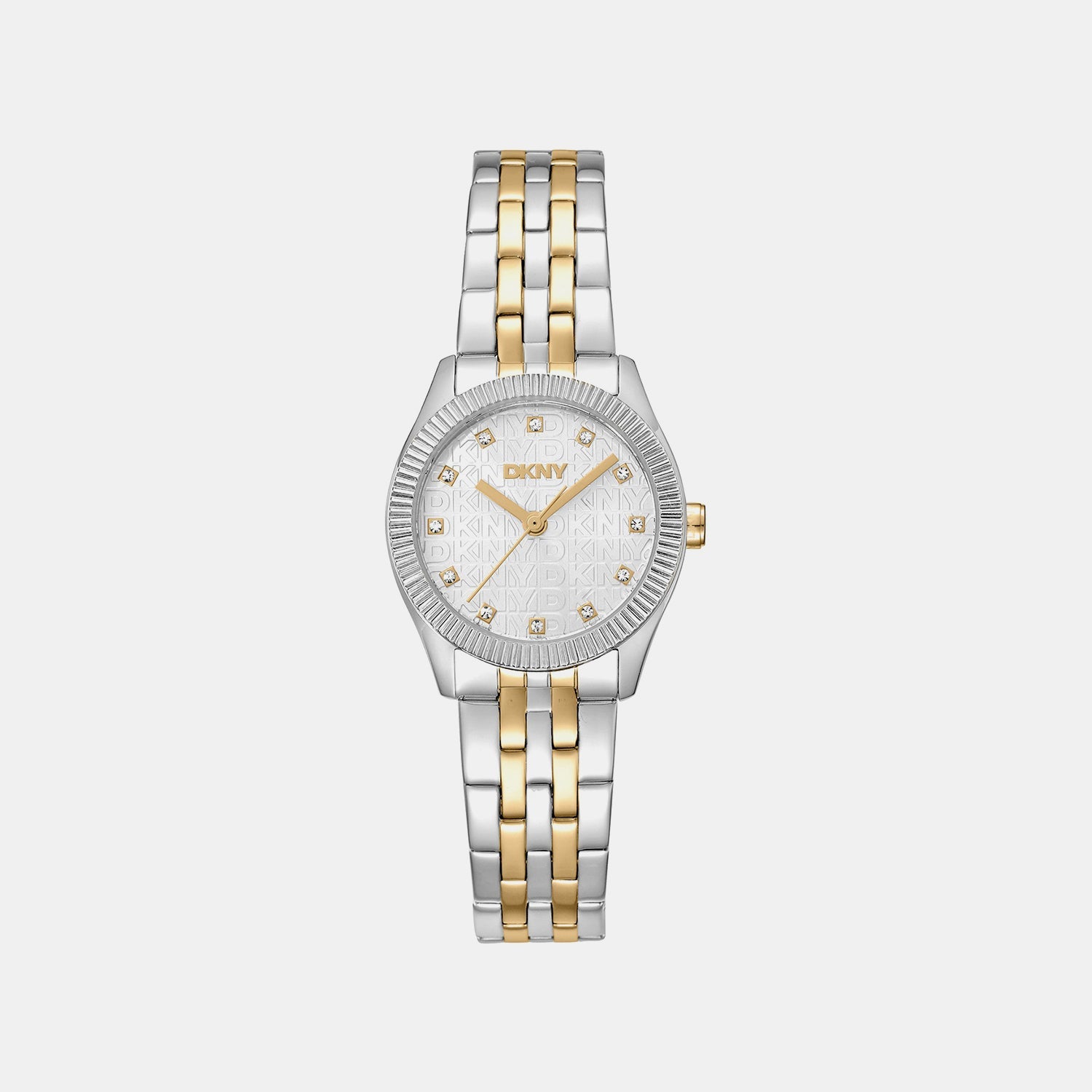 Logo Women Quartz Grey Dial Analog Stainless Steel Watch DK1L126M0075
