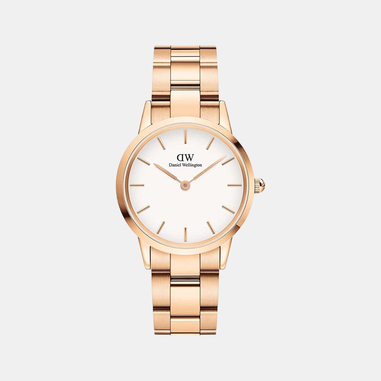 Iconic Women Quartz White Dial Analog Stainless Steel Watch DW00100211K