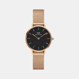 Petite Women Quartz Black Dial Analog Mesh Watch DW00100217K