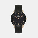 Iconic Men Quartz Black Dial Analog Rubber Watch DW00100425K