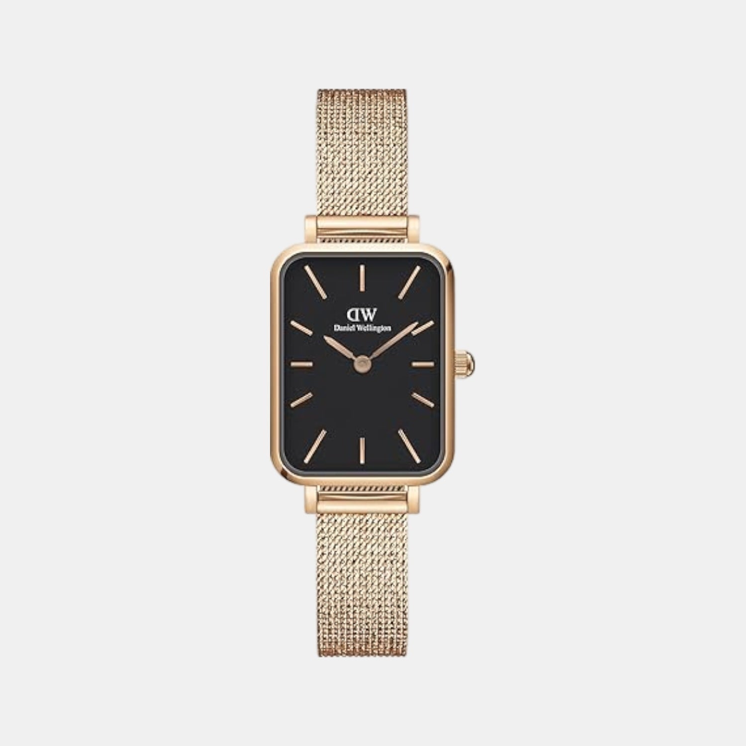 Quadro Women Quartz Black Dial Analog Mesh Watch DW00100432K