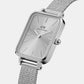 Quadro Women Quartz Silver Dial Analog Mesh Watch DW00100486K