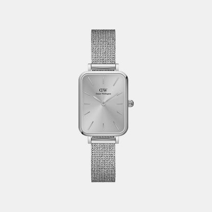 Quadro Women Quartz Silver Dial Analog Mesh Watch DW00100486K