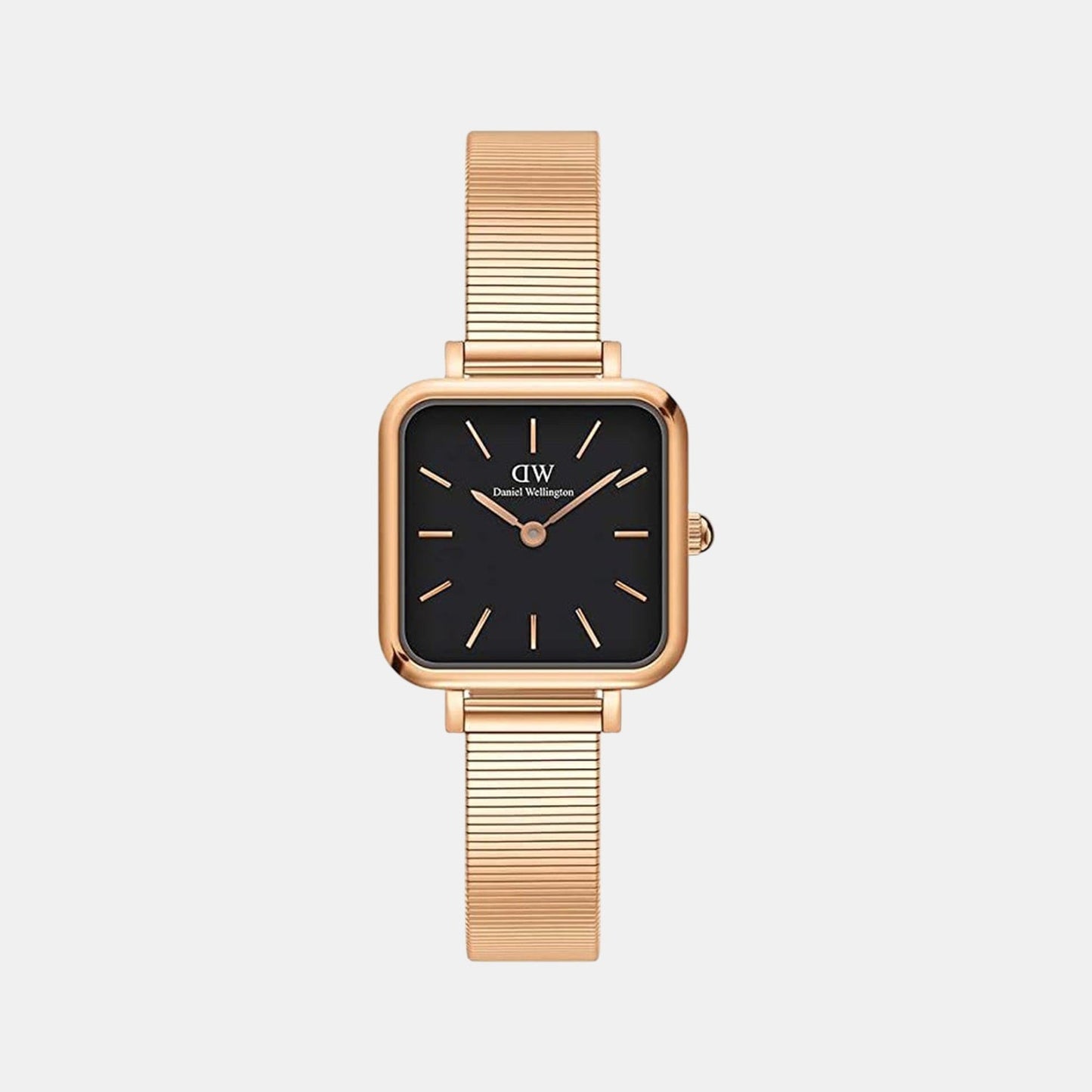 Quadro Women Quartz Black Dial Analog Stainless Steel Watch DW00100518