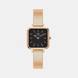 Quadro Women Quartz Black Dial Analog Stainless Steel Watch DW00100518