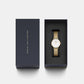 Petite Women Quartz White Dial Analog Mesh Watch DW00100604K