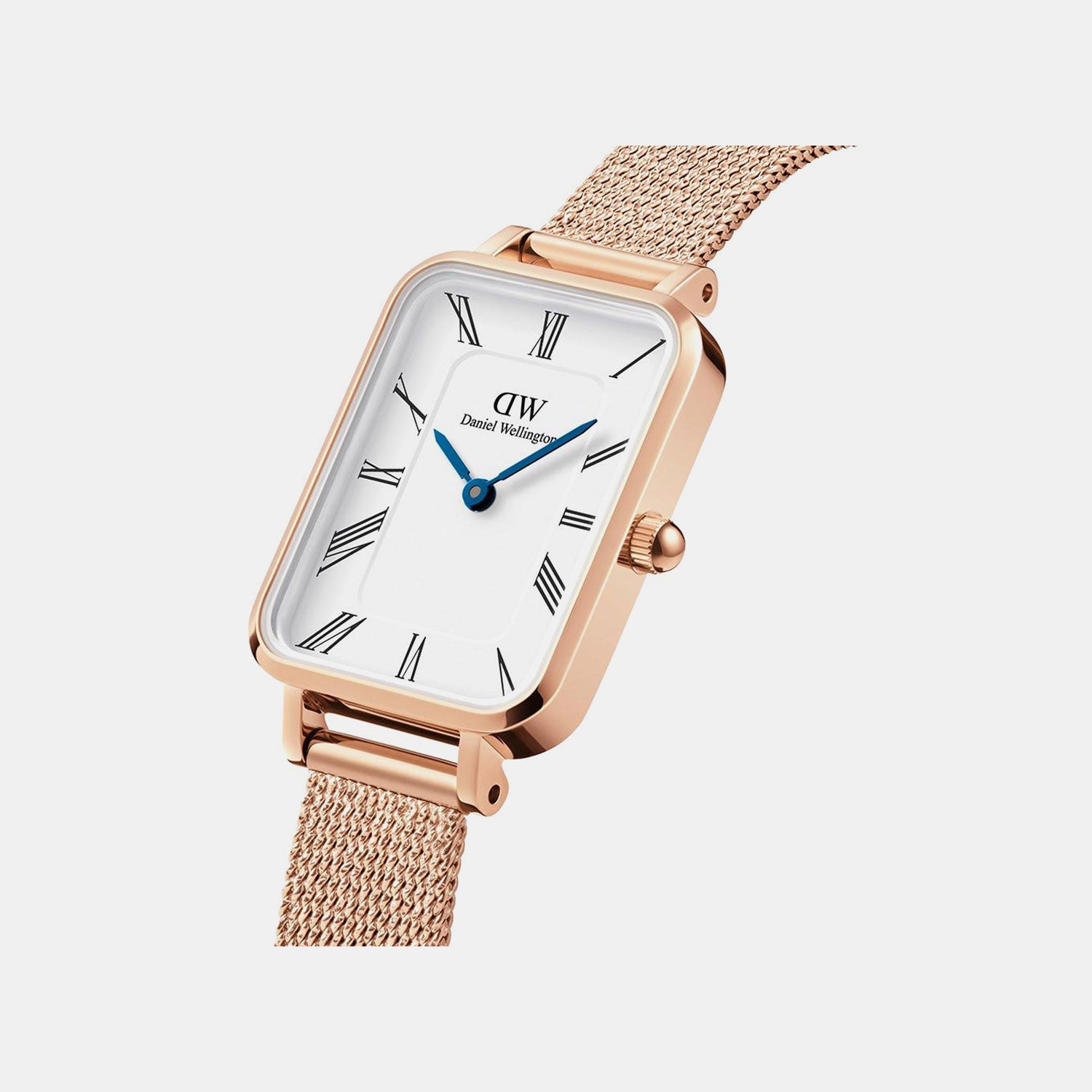 Quadro Women Quartz White Dial Analog Mesh Watch DW00100687K