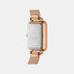 Quadro Women Quartz White Dial Analog Mesh Watch DW00100687K
