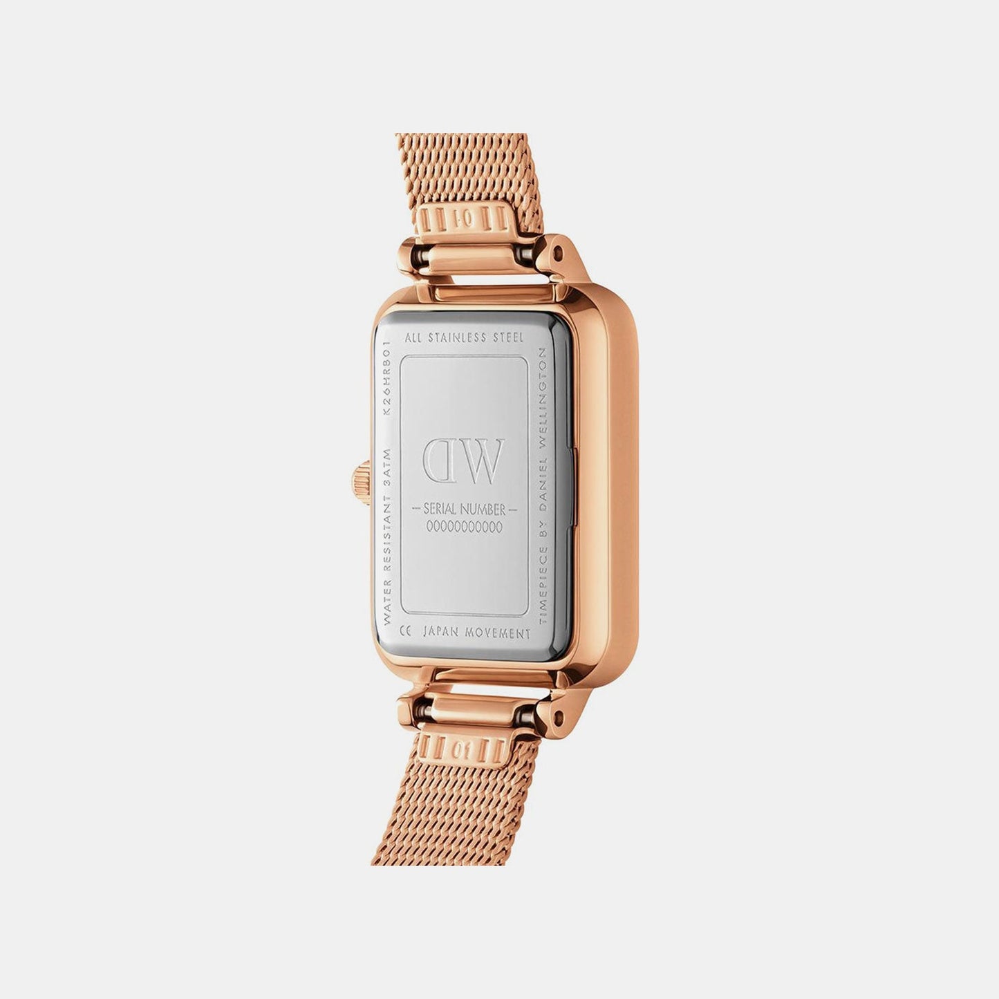 Quadro Women Quartz White Dial Analog Mesh Watch DW00100687K