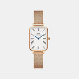 Quadro Women Quartz White Dial Analog Mesh Watch DW00100687K