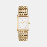 Tank Women Quartz White Dial Analog Stainless Steel Watch DW00100705K