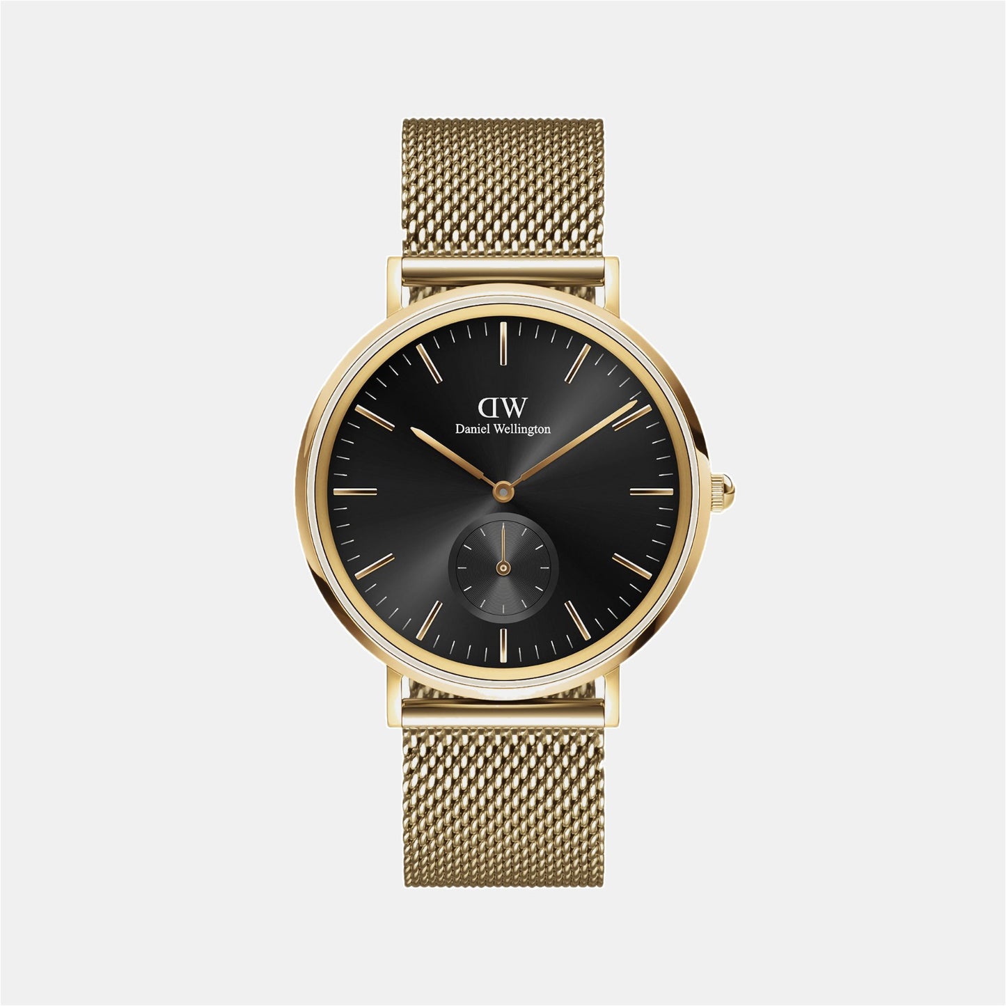 Classic Men Quartz Black Dial Analog Stainless Steel Watch DW00100713K