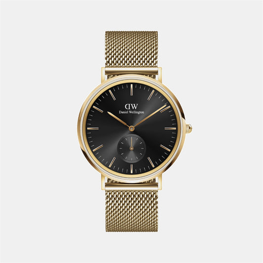 Classic Men Quartz Black Dial Analog Stainless Steel Watch DW00100713K