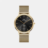 Classic Men Quartz Black Dial Analog Stainless Steel Watch DW00100713K