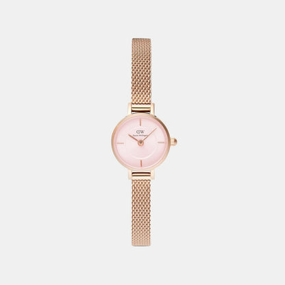 Women Quartz Pink Dial Analog Stainless Steel Watch DW00100743