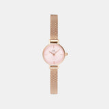 Women Quartz Pink Dial Analog Stainless Steel Watch DW00100743