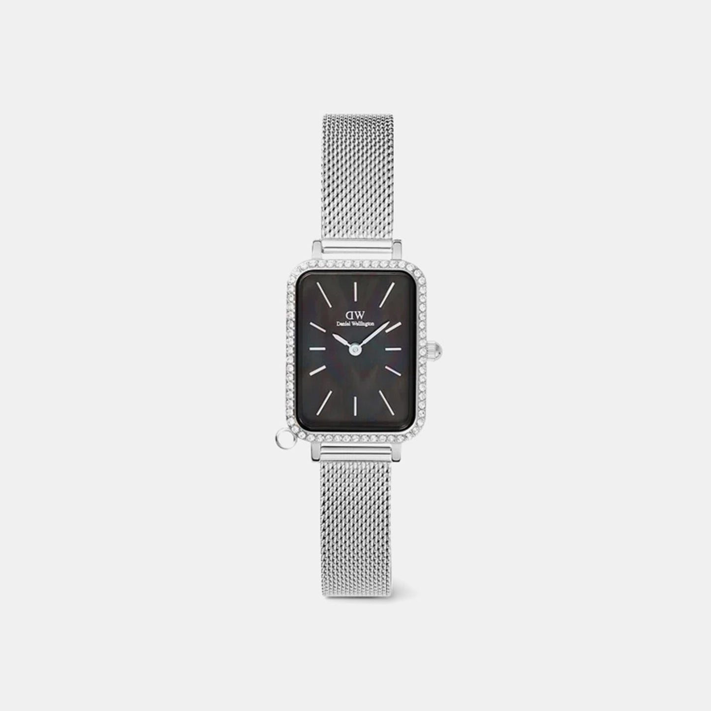 Quadro Women Quartz Black Dial Analog Mesh Watch DW00100747K
