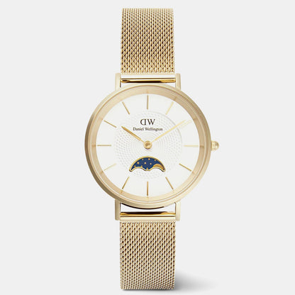 Women Quartz White Dial Analog Stainless Steel Watch DW00100771K