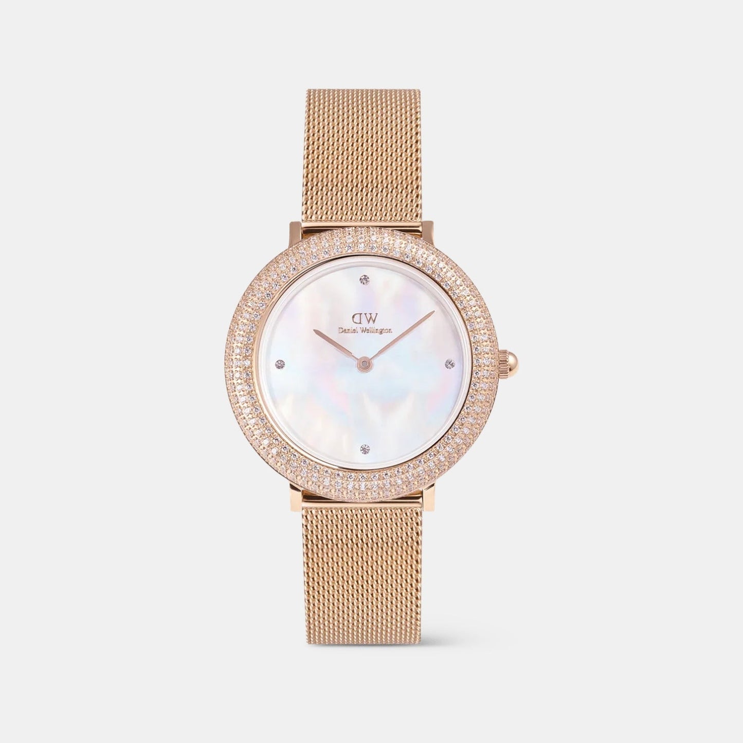 Women Quartz Mother Of Pearl Dial Analog Stainless Steel Watch DW00100823K