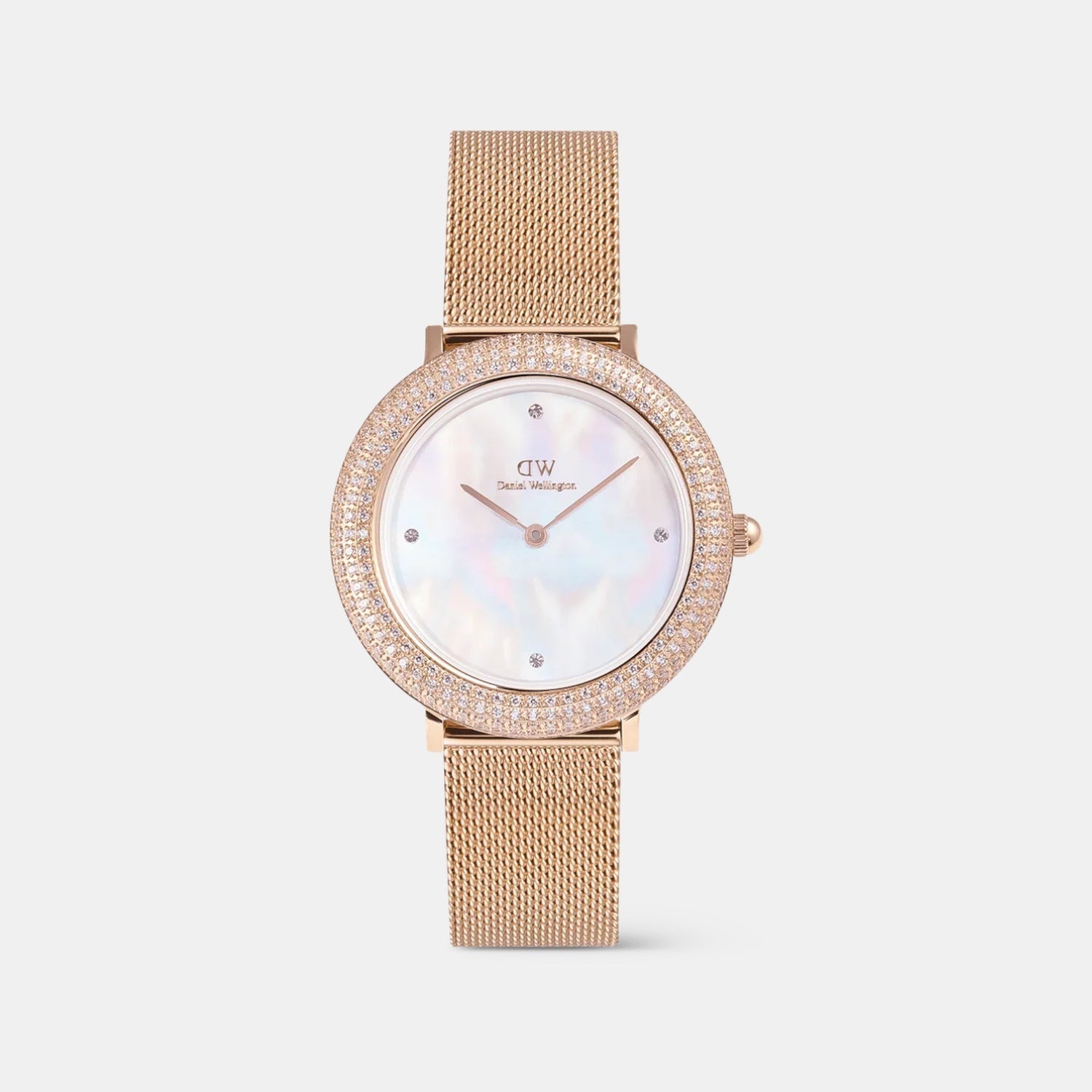 Women Quartz Mother Of Pearl Dial Analog Stainless Steel Watch DW00100823K