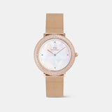 Women Quartz Mother Of Pearl Dial Analog Stainless Steel Watch DW00100823K