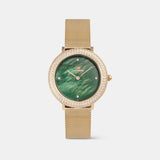 Women Quartz Green Dial Analog Stainless Steel Watch DW00100824K