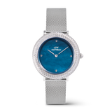 Crystalline Bezel Sterling Blue