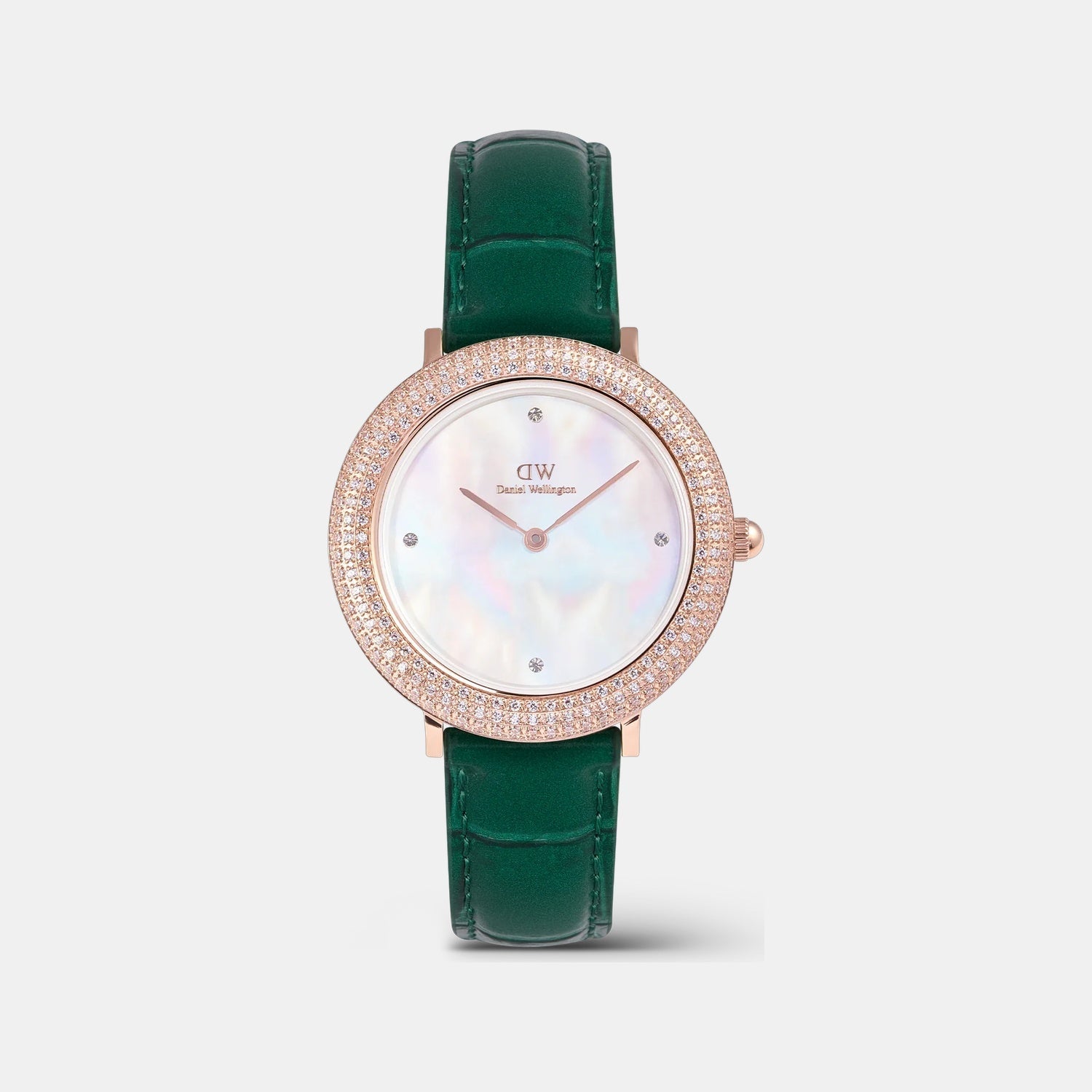 Women Quartz Mother Of Pearl Dial Analog Leather Watch DW00100826K