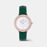Women Quartz Mother Of Pearl Dial Analog Leather Watch DW00100826K