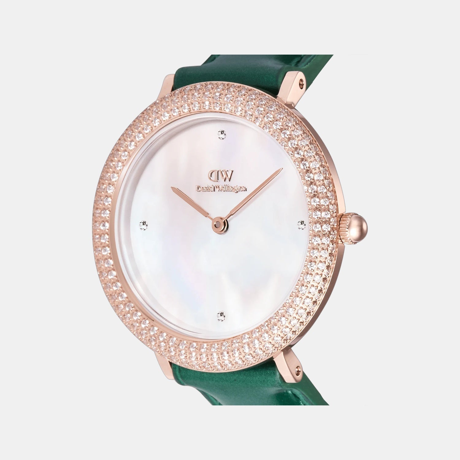 Women Quartz Mother Of Pearl Dial Analog Leather Watch DW00100826K