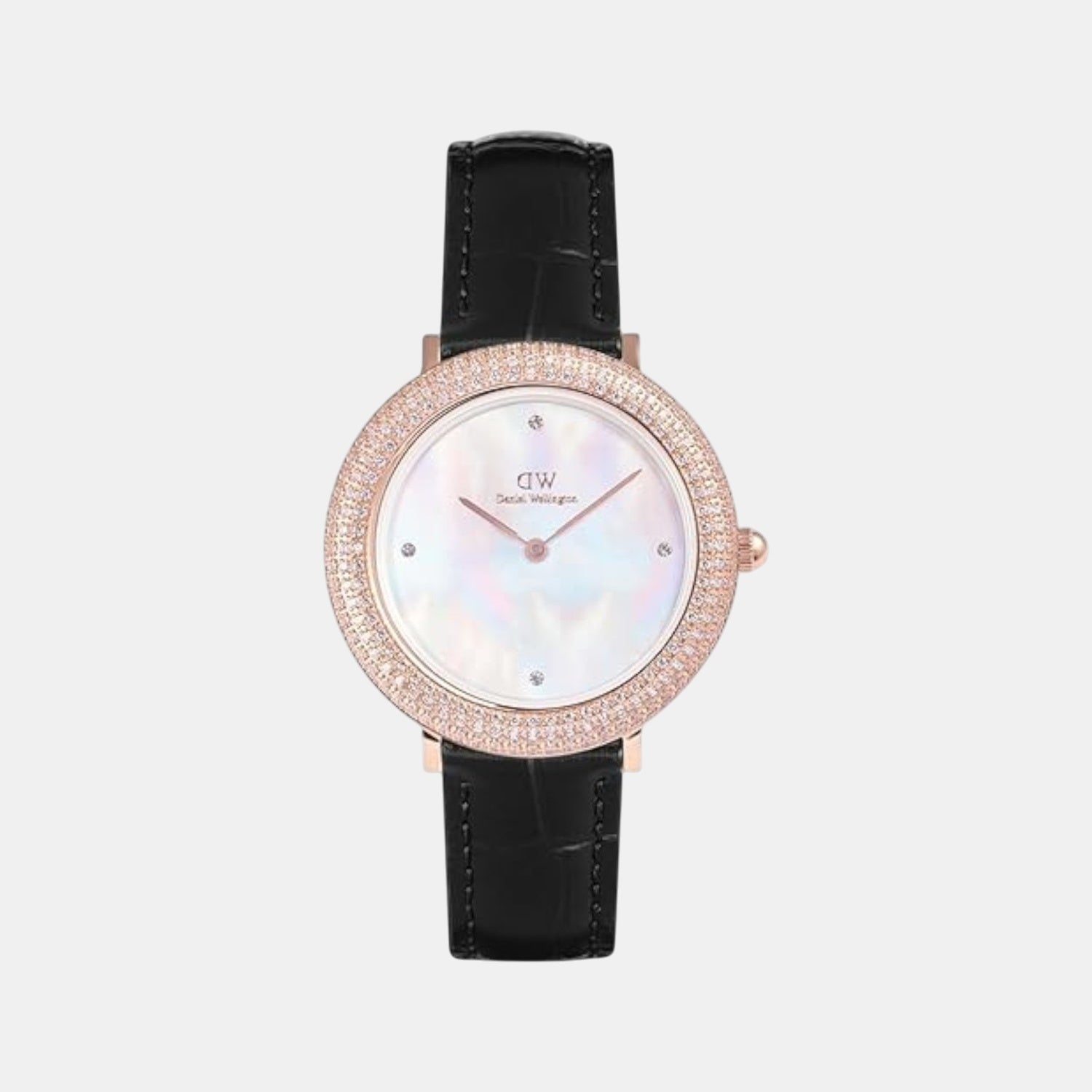 Ophelia Women Quartz Mother Of Pearl Dial Analog Leather Watch DW00100827K