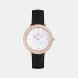 Ophelia Women Quartz Mother Of Pearl Dial Analog Leather Watch DW00100827K