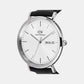 Classic Day Date Men Quartz White Dial Analog Leather Watch DW00100832K
