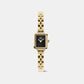 Quadro Women Quartz Black Dial Analog Stainless Steel Watch DW00100851K