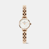 Petite Women Quartz White Dial Analog Stainless Steel Watch DW00100854K