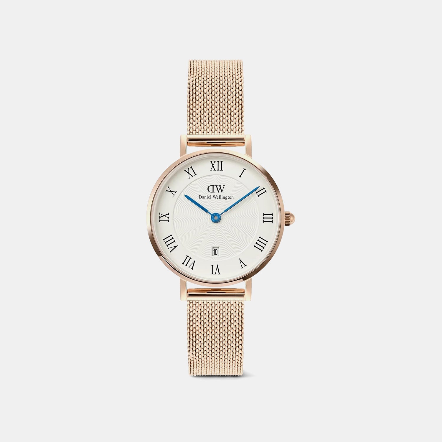 Petite Women Quartz White Dial Analog Mesh Watch DW00100856K