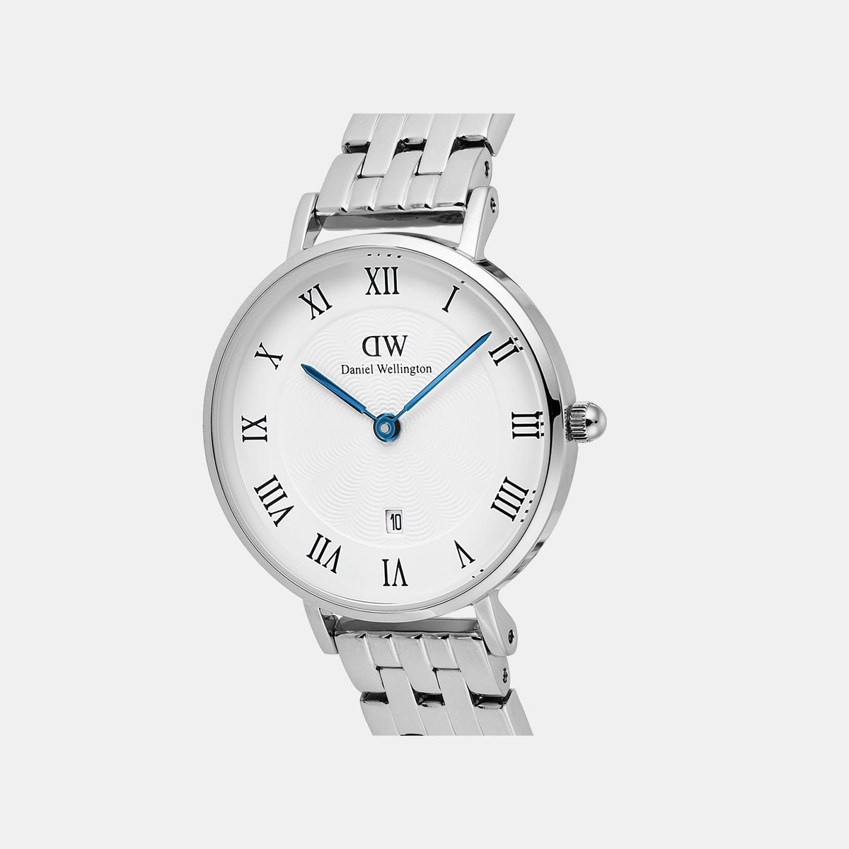 Petite Women Quartz White Dial Analog Stainless Steel Watch DW00100859K
