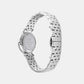 Petite Women Quartz White Dial Analog Stainless Steel Watch DW00100859K