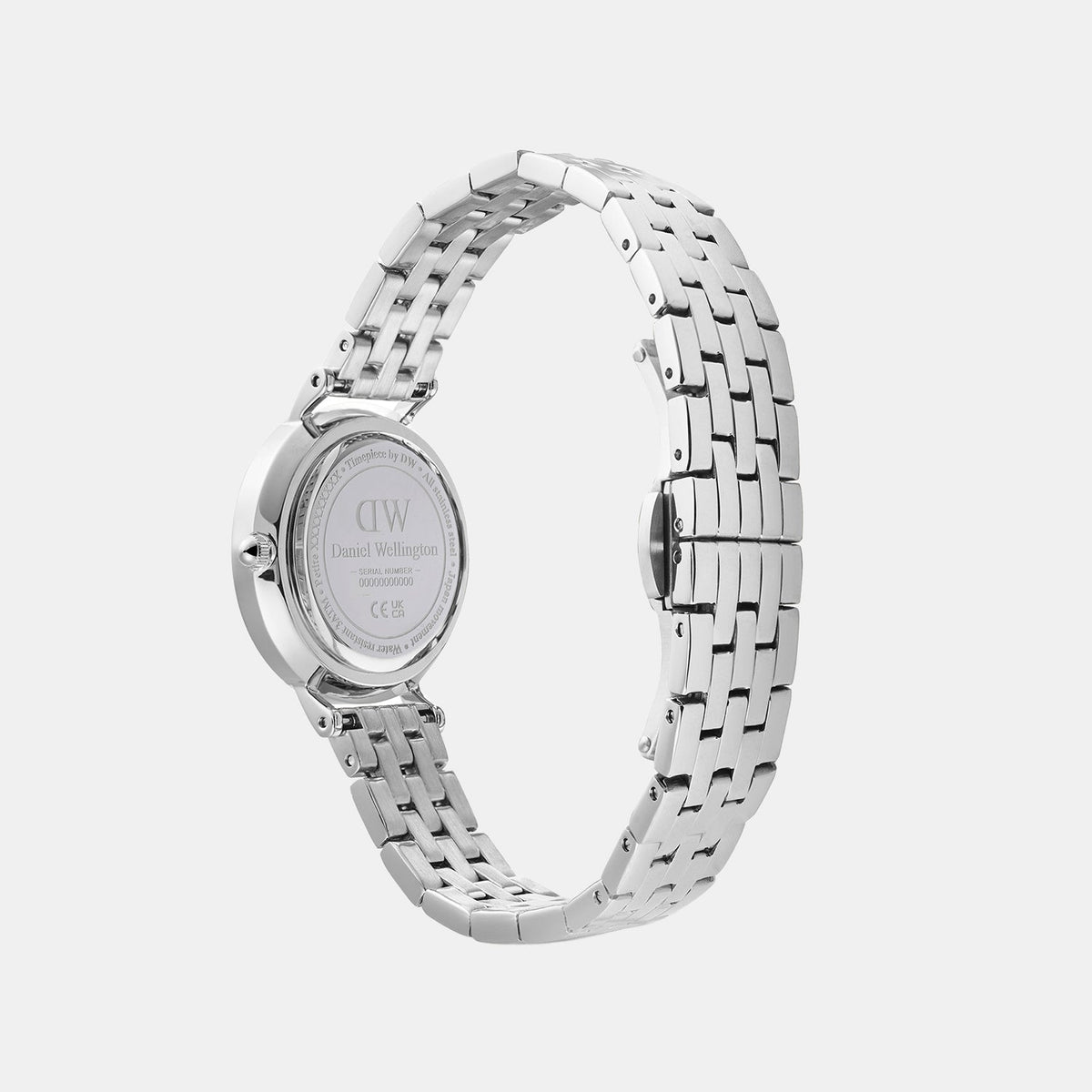 Petite Women Quartz White Dial Analog Stainless Steel Watch DW00100859K