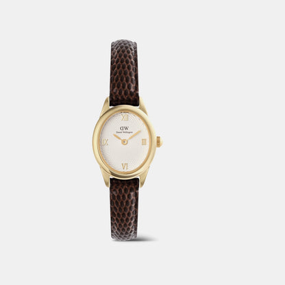 Ophelia Women Quartz White Dial Analog Leather Watch DW00100891K