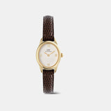 Ophelia Women Quartz White Dial Analog Leather Watch DW00100891K