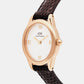 Women Quartz White Dial Analog Leather Watch DW00100894