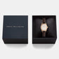 Women Quartz White Dial Analog Leather Watch DW00100894