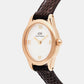 Ophelia Women Quartz White Dial Analog Leather Watch DW00100894K