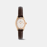 Ophelia Women Quartz White Dial Analog Leather Watch DW00100894K