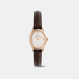 Women Quartz White Dial Analog Leather Watch DW00100894