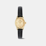 Women Quartz Gold Dial Analog Leather Watch DW00100897K