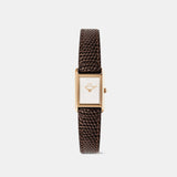 Bound Women Quartz White Dial Analog Leather Watch DW00100908K